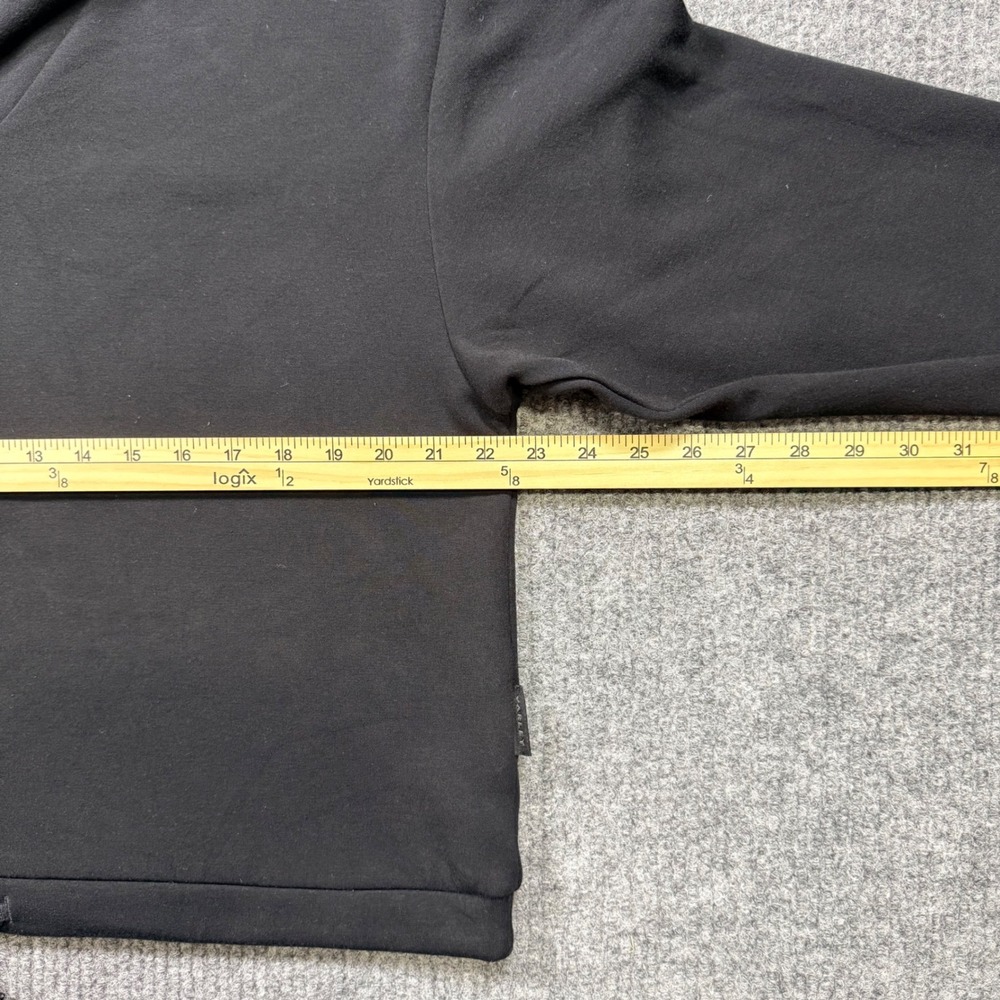 Varley DoubleSoft Black V-Neck Sweatshirt Drawstring Hem Medium - Picture 7 of 8